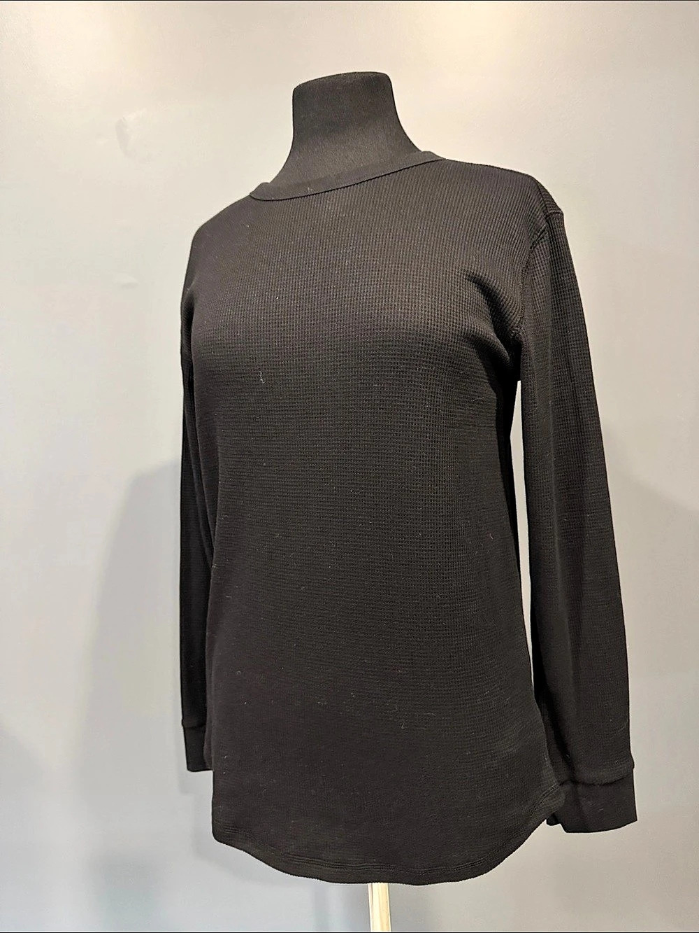 Old Navy Thermal-Knit Long-Sleeve T-Shirt Black XXL